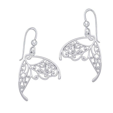 Butterfly Wing Silver Earrings TER1783 - Jewelry